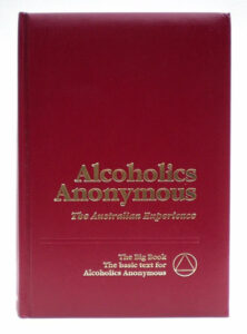Image of the commemorative Big Book released in 1995 to celebrate 50 years of Alcoholics Anonymous in Australia.