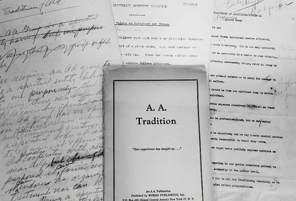 the 12 Traditions of Alcoholics Anonymous, setting principles for group unity and functioning